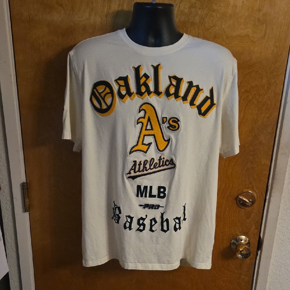 Oakland Athletics Pro Standard Cream Cooperstown Collection Old English Shirt XL